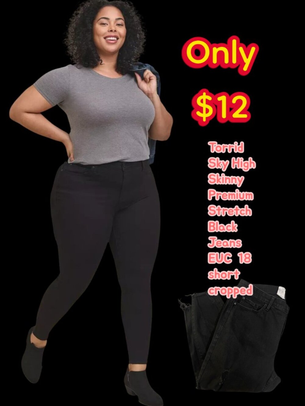 Torrid Sky High Skinny Black Jeans